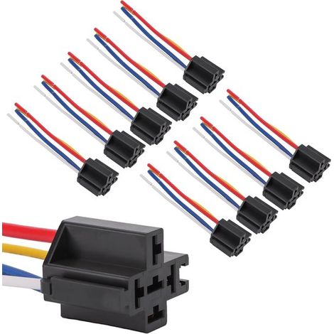 Adecuado para paquetes de 10 unidades de bases de relé de 12 AWG, 12 V CC, 4 pines SPDT (1/4)