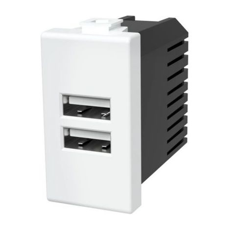 MAPAM doppia presa USB tipo A (5V-2A-265V) compatibile MATIX - 521B