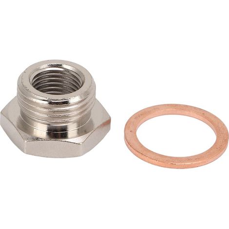 Compatible avec l'adaptateur de capteur à oxyde métallique M18x1,5 vers M12x1,25, la prise du capteur O2 et les pièces automobiles. (1/5)