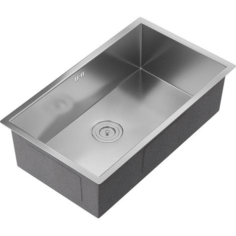Evier en acier inoxydable - 76x45 cm - Gris - SOELA (1/5)