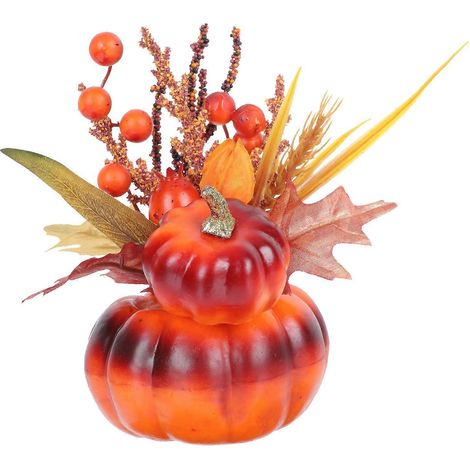 Stück künstliche Kürbis-Tischdekoration, Kürbis-Schmuck, Thanksgiving-Dekoration-20x10cm-Red (1/2)