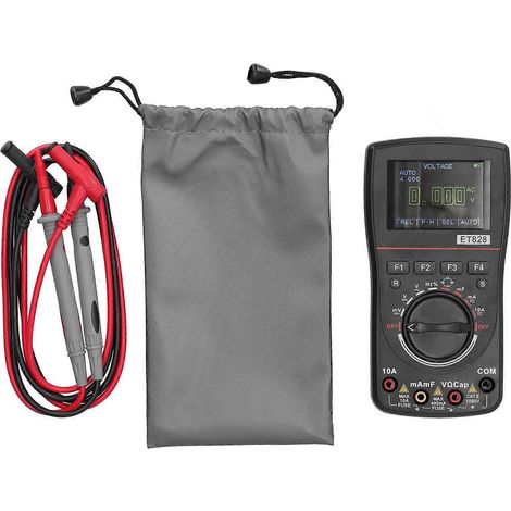 Multimètre oscilloscope portable ET828 2 en 1 avec fréquence d'échantillonnage de 1 MHz et 2,5 MSPS
