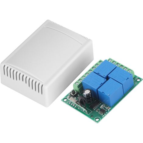 Récepteur radio 433MHz 12V 4 canaux pour ouverture de porte de garage, module sans fil avec télécommande, interrupteur de commande à distance (1/5)
