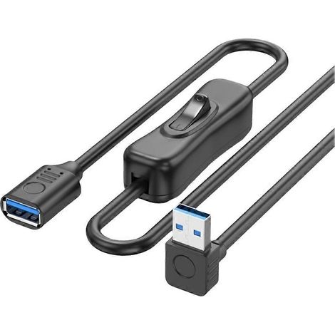 Rallonge USB 3.0 mâle-femelle avec interrupteur pour clavier, 5 Gbit/s, 3,3 pi, B (1/5)
