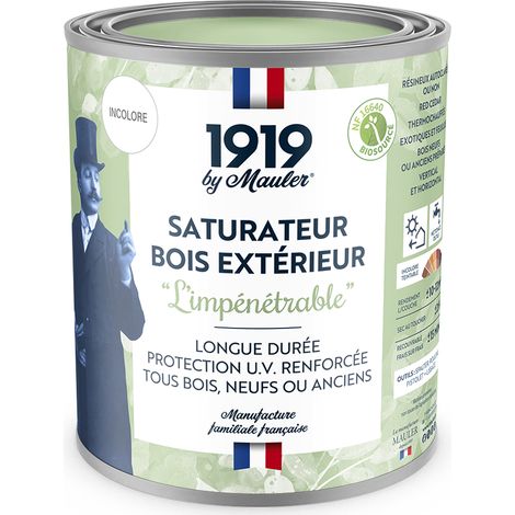 Saturateur bois & terrasse, protection UV & intempéries - 1L Mat Profond Incolore - Biosourcé - Aspect bois brut L'Impénétrable 1919 by Mauler