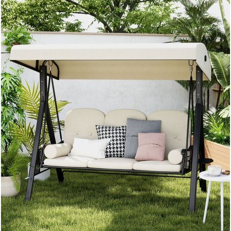 Mobili giardino altalena 3 posti in metallo 208 cm OKMYHOME (1/3)