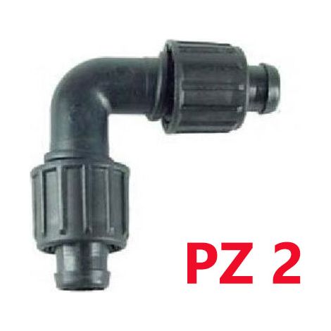RACCORDO GOMITO PER TUBO MANICHETTA GOCCIOLANTE D.17X17 IRRIGAZIONE PZ 2 26804/2