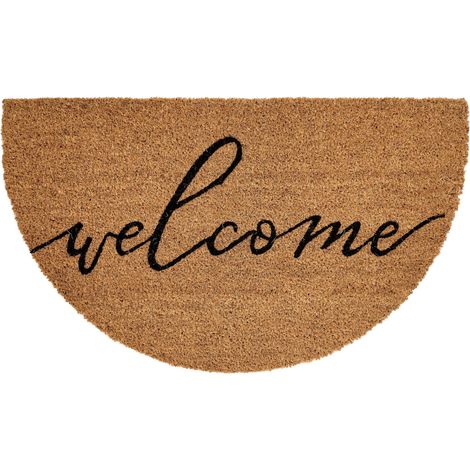 Zerbino di benvenuto in fibra di cocco antiscivolo 45 x 75 cm in PVC naturale Ambuklao