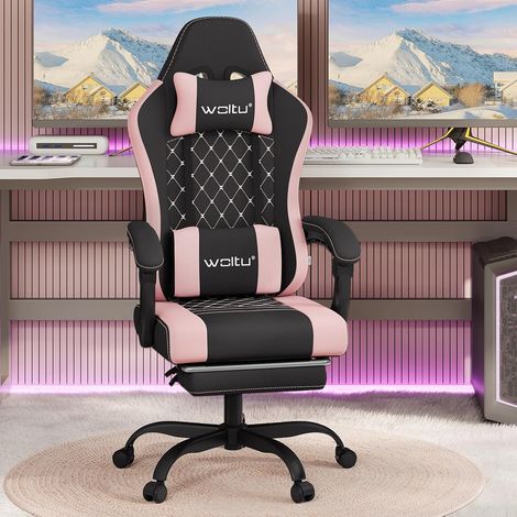 WOLTU Mesh Fabric RACING OFFICE CHAIR IN Black+ Pink