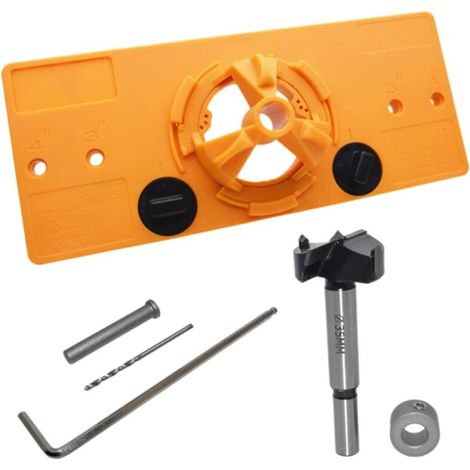1 Set di dime per foratura cerniere, strumento di posizionamento per lavorazione del legno, progetti fai da te per la casa, 35 mm (1/4)