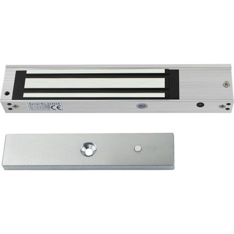 Imperméable Serrure électrique magnétique 280 kg 600 lbs verrous électromagnétiques DC 12V pour système de contrôle d'accès, Contrôleur hôte, Serrures d'accès, Mode NC, Surface Brossée (1/5)