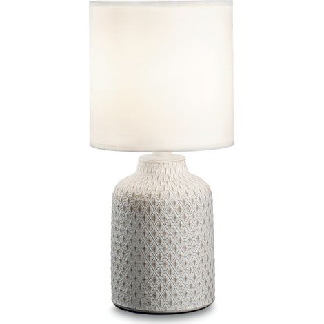 Ideal Lux KALI-3 - Lampe de table d'intérieur 1 lumière blanche avec abat-jour, E14 (1/2)