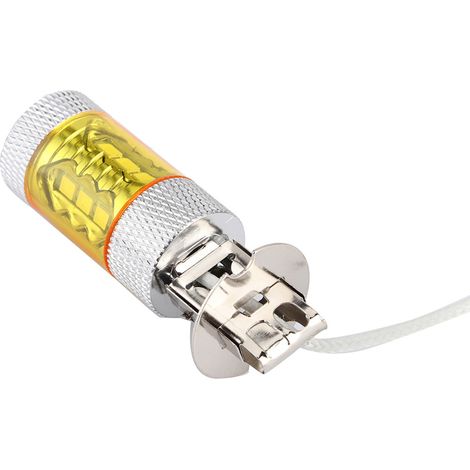 1 paire d'ampoules LED jaunes 12-24V 80W H3 16SMD pour feux antibrouillard de voiture (1/5)