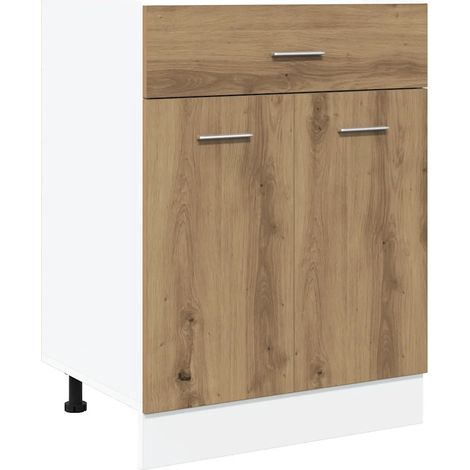 Mobile da cucina moderno con cassetti dimensioni 60 x 46 x 81 cm con ampio spazio contenitivo realizzato in legno di rovere lavorato a mano. Codice articolo: 020050744.