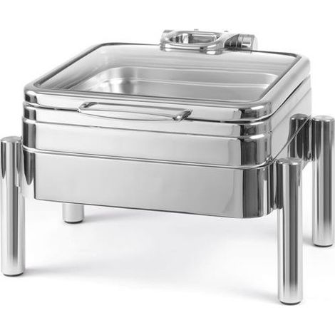 Chafing dish de luxe avec couvercle en verre GN 2/3 - Finedine