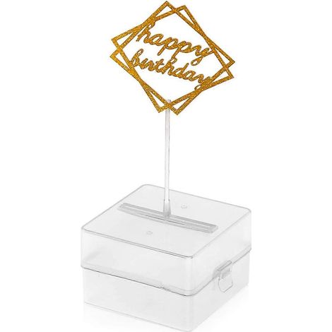 Tirelire en forme de gâteau d'anniversaire, décoration de fête (1/5)
