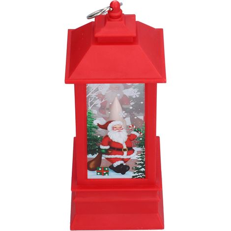 Lanterne de Noël avec Bonhomme de Neige LED à Piles pour Décoration de Fêtes (1/5)