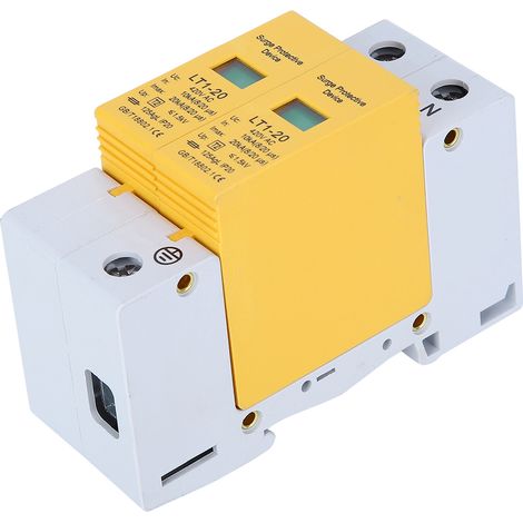 Parafoudre modulaire jaune 2P LT120 20kA protection contre la foudre pour appareils électriques (1/5)