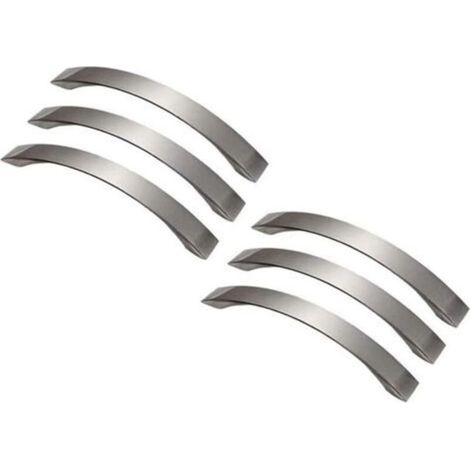 Set of 6 Kitchen Cabinet Handles, Brushed Aluminum Alloy Kitchen Handles, Suitable for Cabinets, Drawers, Wardrobes (128mm Hole Center) (1/4)