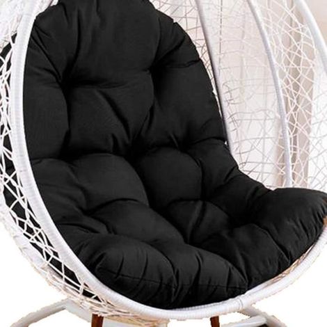 Coussin pour Fauteuil à Bascule - 120 x 90 cm - Pour chaise de jardin - Coussin de dossier,Noir (1/4)