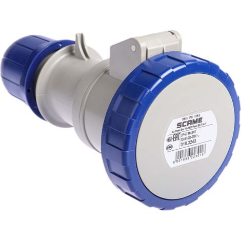Connecteur industriel Scame Femelle, 2P + E, 32A, 230 V, Montage sur câble ( Prix pour 1 )