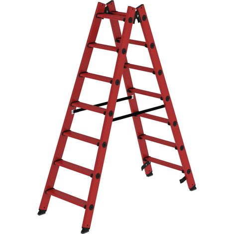 MUNK GFK- Stufenstehleiter 2x7 Stufen (1/2)