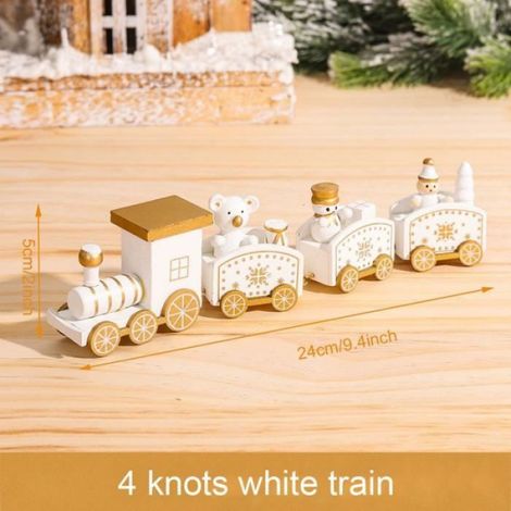 Type 1 Train en bois ornements de noël, décorations pour Table de maison, cadeaux de noël, nouvel an, 2023 (1/3)