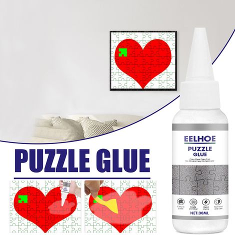 30 ml transparenter Puzzlekleber mit Rakel – Flüssigkleber für Puzzleteile (1/5)