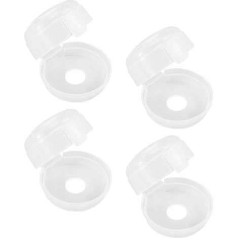 Couvercle de Bouton de Cuisinière à Gaz Lot de 4 Pièces en Plastique Blanc Résistante à L'usure Protection Garçon et Filles pour Gazinière et Four Cuisine (1/5)