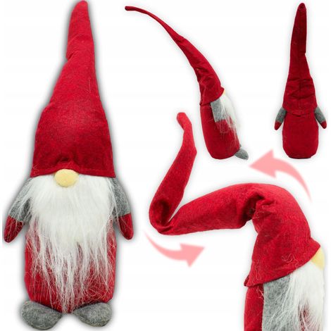 STATUINA DI NATALE BABBO NATALE DECORAZIONE NATALIZIA ROSSA (1/5)
