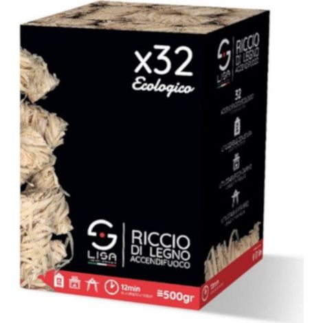 Allume-feu écologiques en bois 32 pièces Lisa 55x25x25mm - .325 - 1,3 - 72