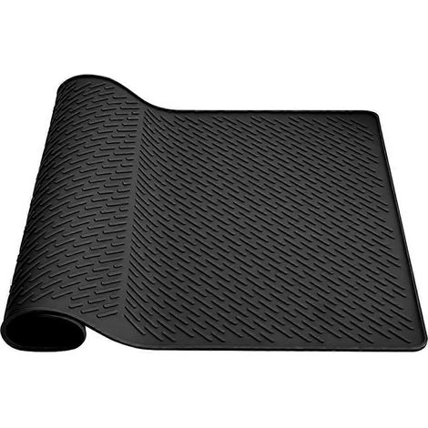 Tapis de protection en silicone pour plaque de cuisson 70,6 x 50,5 cm (27,8 x 19,9 pouces) - Noir (1/5)