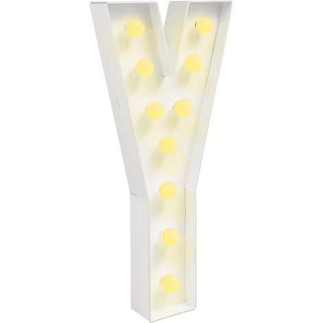 Lettre lumineuse géante LED 91,5 cm – Lettre Y – Lumière chaude 2000-3020K – Pour mariage, anniversaire, fête et décoration – Alimentation par piles AA (non incluses)