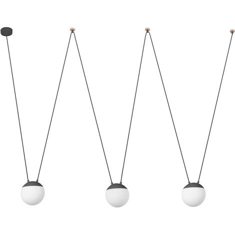 Faro Mine - Suspension à 3 suspensions gris clair, E27 (1/2)