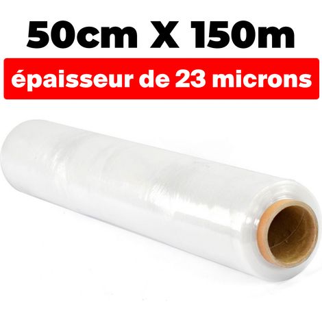 TRANSPARENTE STRECKFILM 50cm150m und einer Dicke von 23 Mikron µ. (1/2)