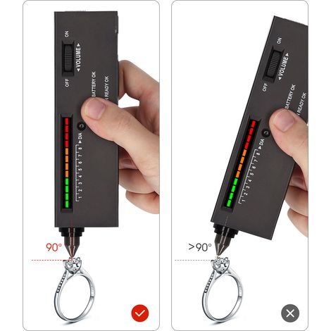 Penna per tester di diamanti Strumento per test di gioielli con pietre preziose e rilevatore di selezione ad alta precisione con custodia per esperti principianti (1/5)