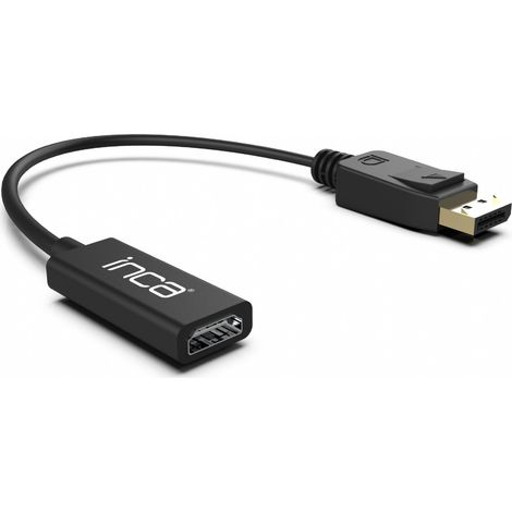 INCA Displayport zu HDMI Adapter 20cm Displayport-Stecker, HDMI-Buchse schwarz