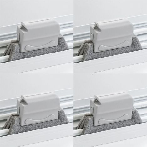 4pcs Brosse Fente Multifonction Brosse de Nettoyage de Fente de Fenêtre pour Porte Glissières de Fenêtre Salle de Bain Rainure de Fenêtre (gris) (1/5)