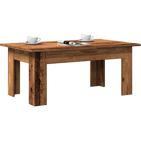 Table basse vieux bois 100x60x42 bois d'ingénierie (1/5)