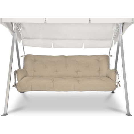 Beautissu – Coussin bain de soleil 180x50cm – Rembourrage mousse polyuréthane – Housse 100% polyester résistant UV – 7 sangles de fixation (1/5)