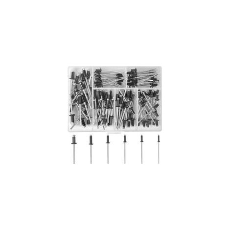 Kit de 120 rivets aveugles en aluminium noir, tailles M2.4/M3.0/M3.2, avec étui –