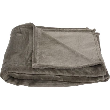Plaid en polaire uni Beige 130x180 cm