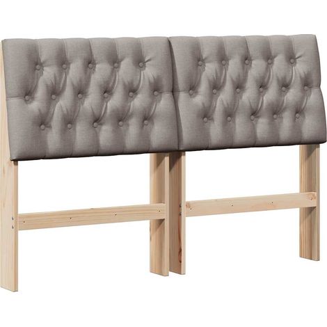 Maison Exclusive - Cabecero tapizado Taupé 140 cm Madera de pino