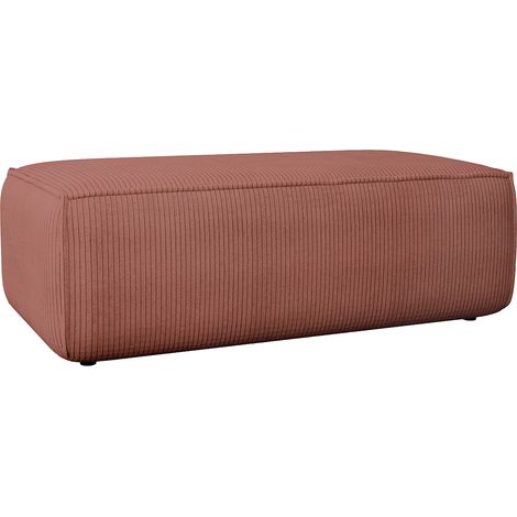 Pouf in Velluto a coste Rosa - AMELIA (1/3)