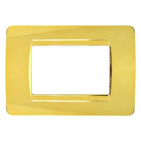 Placca Classic 503 3M Moduli tecnopolimero oro lucido Compatibile Bticino Matix (1/2)