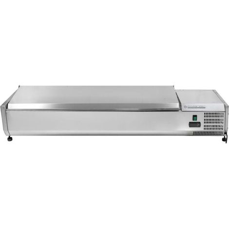 Saladette Réfrigérée à Poser Couvercle Inox - 7 x GN 1/4