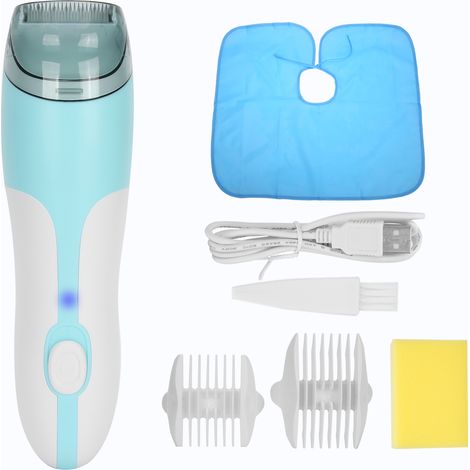 Tondeuse à Cheveux Bébé Électrique, Coupe-Cheveux Portable Imperméable avec Peigne Guide, Usage Domicile (1/5)