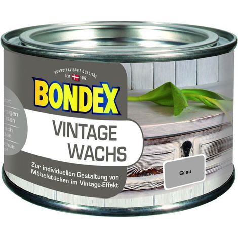 Bondex Vintage-Holzwachs grau 250 ml Holzpflege Möbelwachs (1/3)