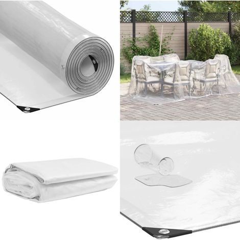 vidaXL Transparente Plane mit Ösen 3x3 m Polyethylen (1/5)