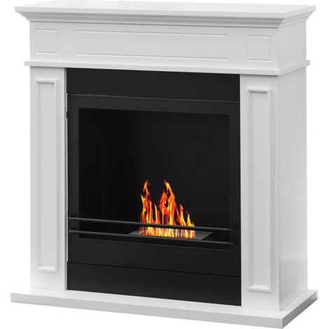 Biochimenea de tierra Jefferson Blanco L88,6 x P26,5 x H86,5